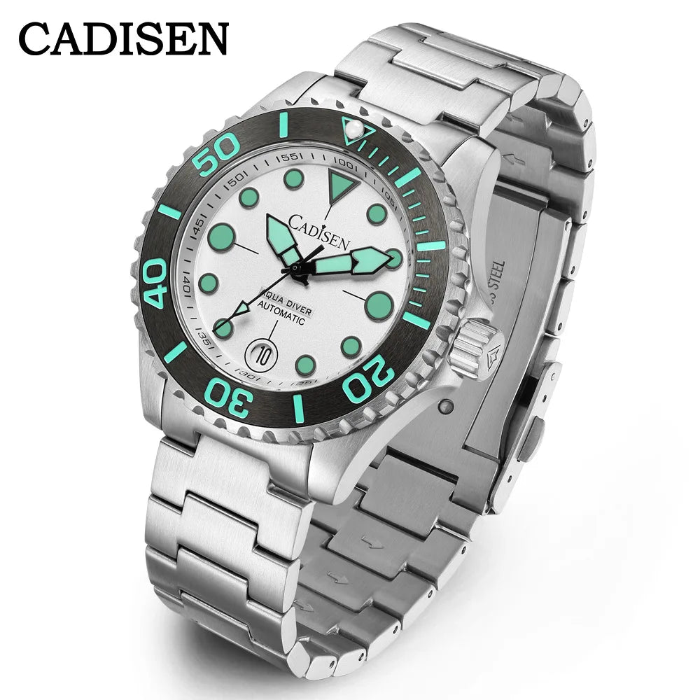 Relógio Automático Cadisen Aqua Diver Masculino - Maquinário Japonês