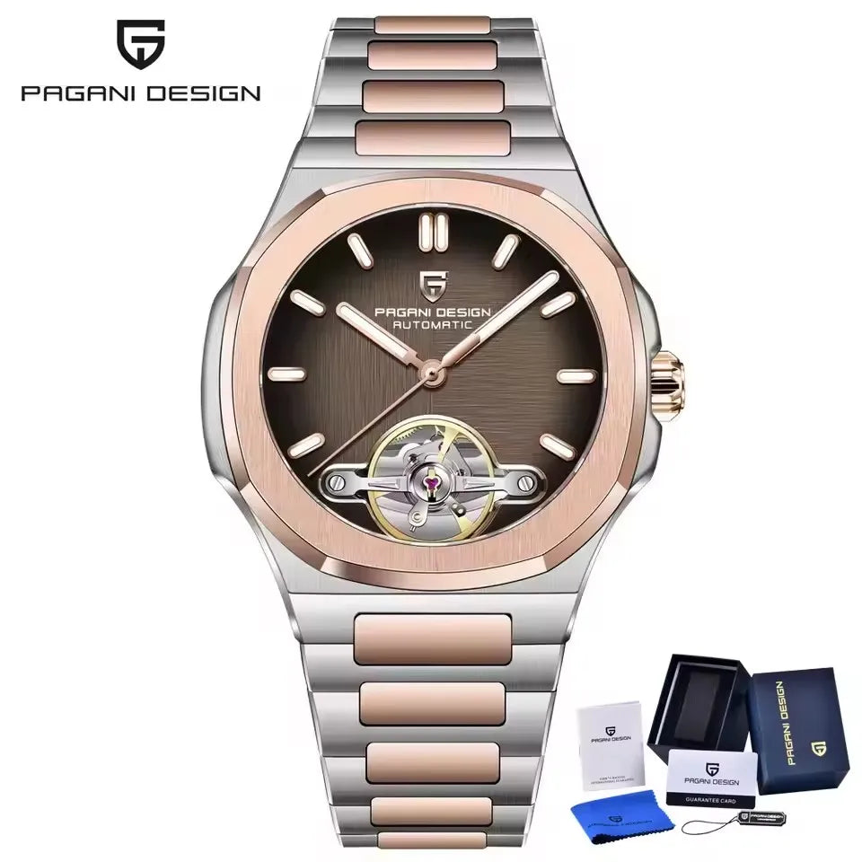 Relógio Masculino Pagani Design Esqueleto Automático – Vidro Safira e Aço 316L