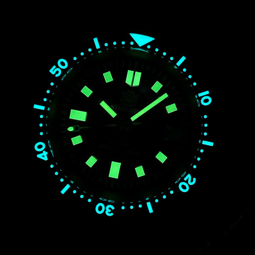 Relógio de Mergulho Automático STEELDIVE SD1970 "Tartaruga" 44mm – Maquinário Seiko NH35, Vidro de Safira com Antirreflexo Transparente e Bezel de Cerâmica