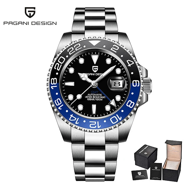 Relógio Masculino Automático Pagani Design GMT 40mm).