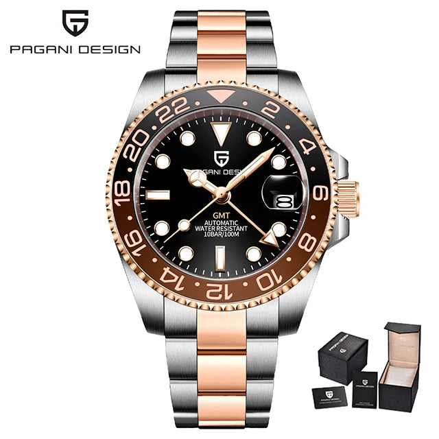 Relógio Masculino Automático Pagani Design GMT 40mm).