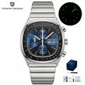 Relógio Masculino Cronógrafo PAGANI DESIGN PD1819 – Maquinário de Quartzo Japonês Miyota OS00, Vidro de Safira e À Prova D'água (Speedmaster / Testador de Velocidade)