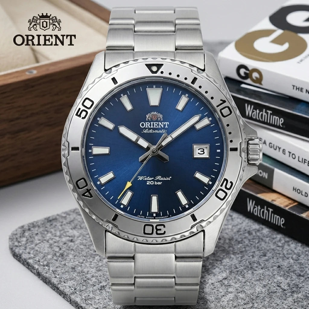 Relógio Orient Automático Diver 20Bar – Mostrador Azul