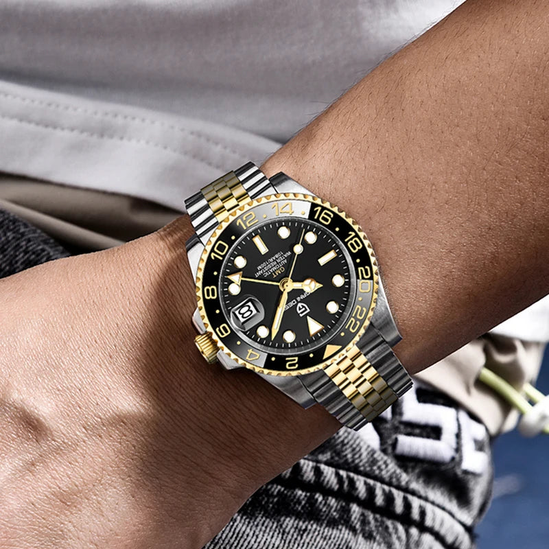 Relógio Masculino Automático Pagani Design GMT 40mm).
