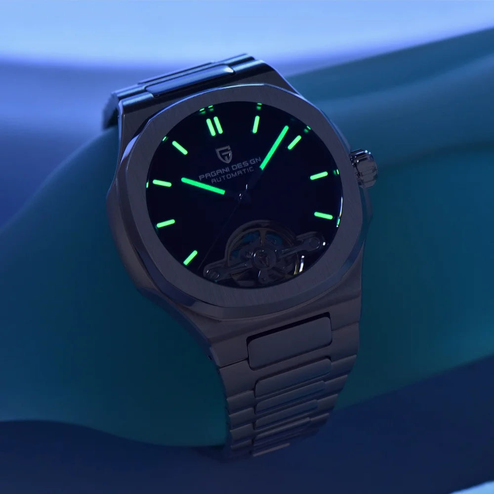 Relógio Masculino Pagani Design Esqueleto Automático – Vidro Safira e Aço 316L