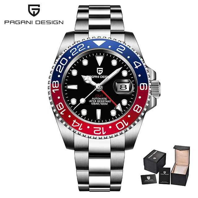 Relógio Masculino Automático Pagani Design GMT 40mm).
