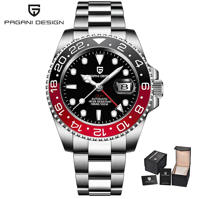 Relógio Masculino Automático Pagani Design GMT 40mm).