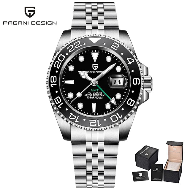 Relógio Masculino Automático Pagani Design GMT 40mm).